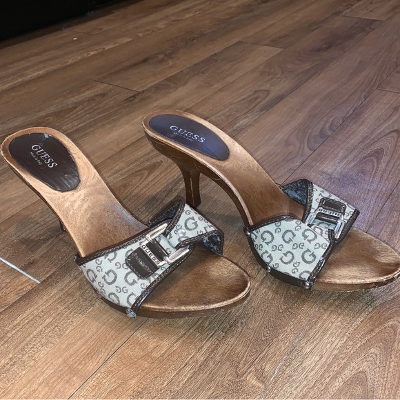 Guess Shoes - Guess Wooden Slip On Kitten Heels | Size 41 (US 9.5)